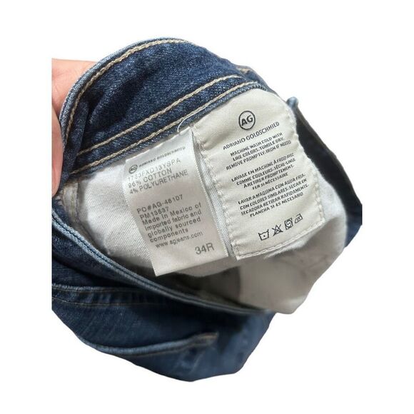 AG Adriano Goldschmied Tellis Modern Slim Straight Denim 360 Size 34R - Picture 9 of 13